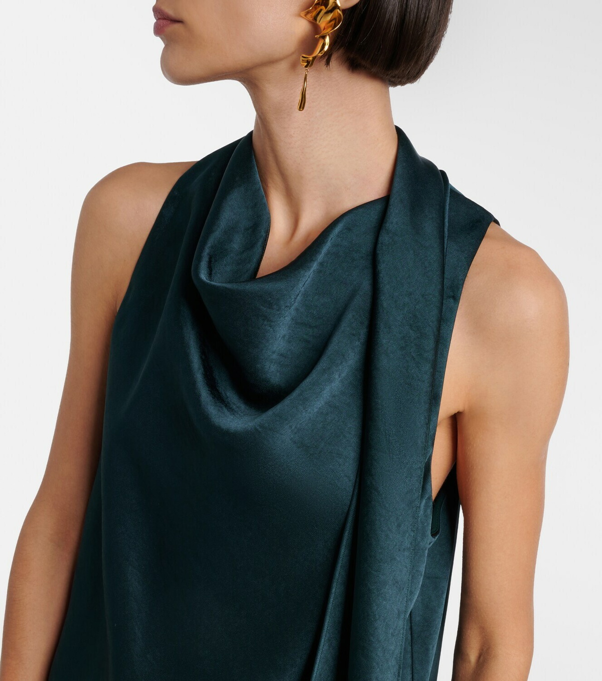 Vince Scarf-detail satin top