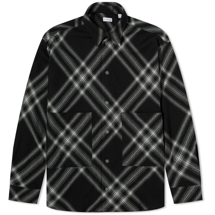 Photo: Burberry Men's Wool Check Overshirt in Monochrome Check