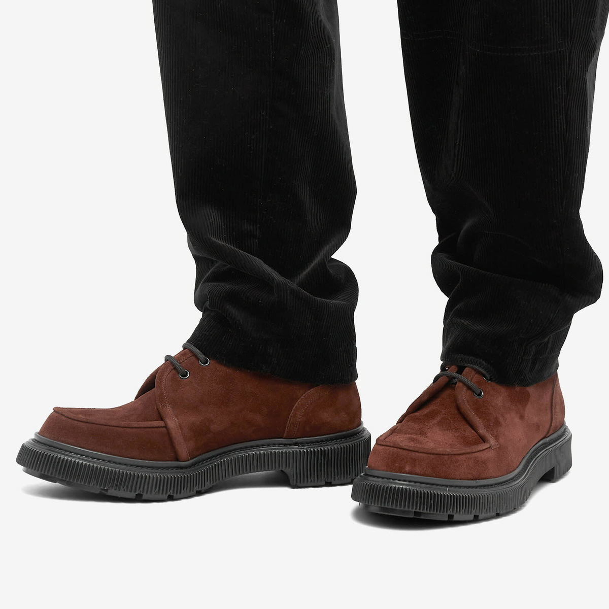 Adieu Men's Type 164 Suede Desert Boot in Black Adieu