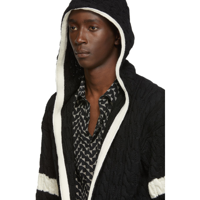 Saint Laurent Black Baja Hooded Sweater Saint Laurent