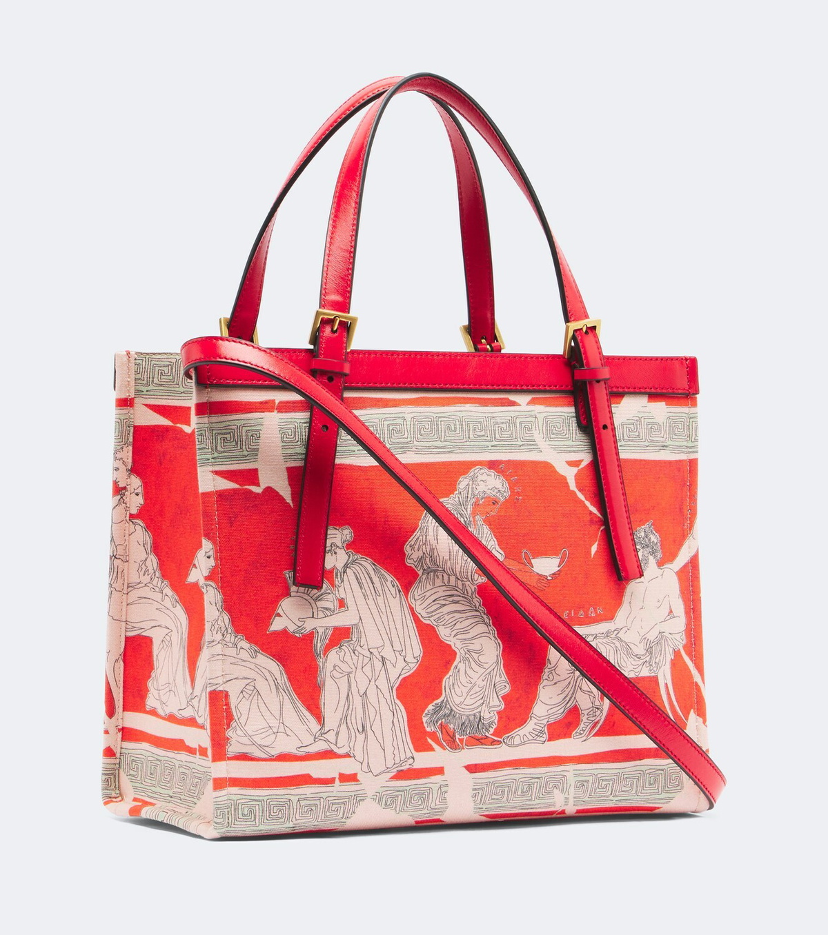Versace Rivière Mini printed canvas shopper