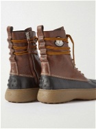 Moncler Genius - Tod's Palm Angels Winter Gommino Full-Grain Leather Boots - Brown