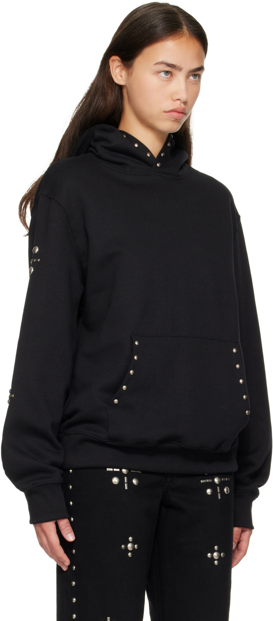 Anna Sui Black Studs Hoodie