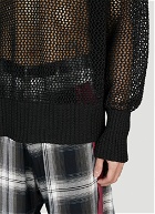 Sulvam - Mesh Sweater in Black