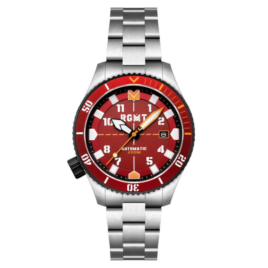 RGMT Recon Diver Automatic Red Dial Mens Watch RG-8075-44