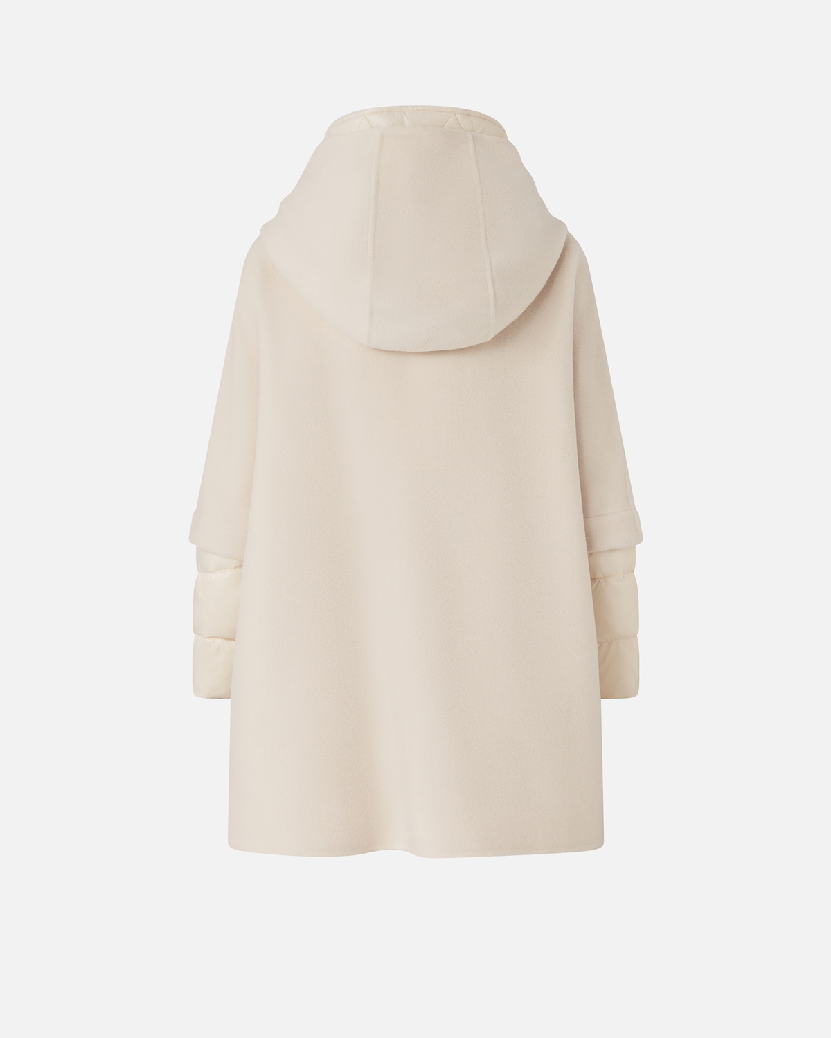 Pinko Short Cape Coat With Padded Puffer Beige Pinko
