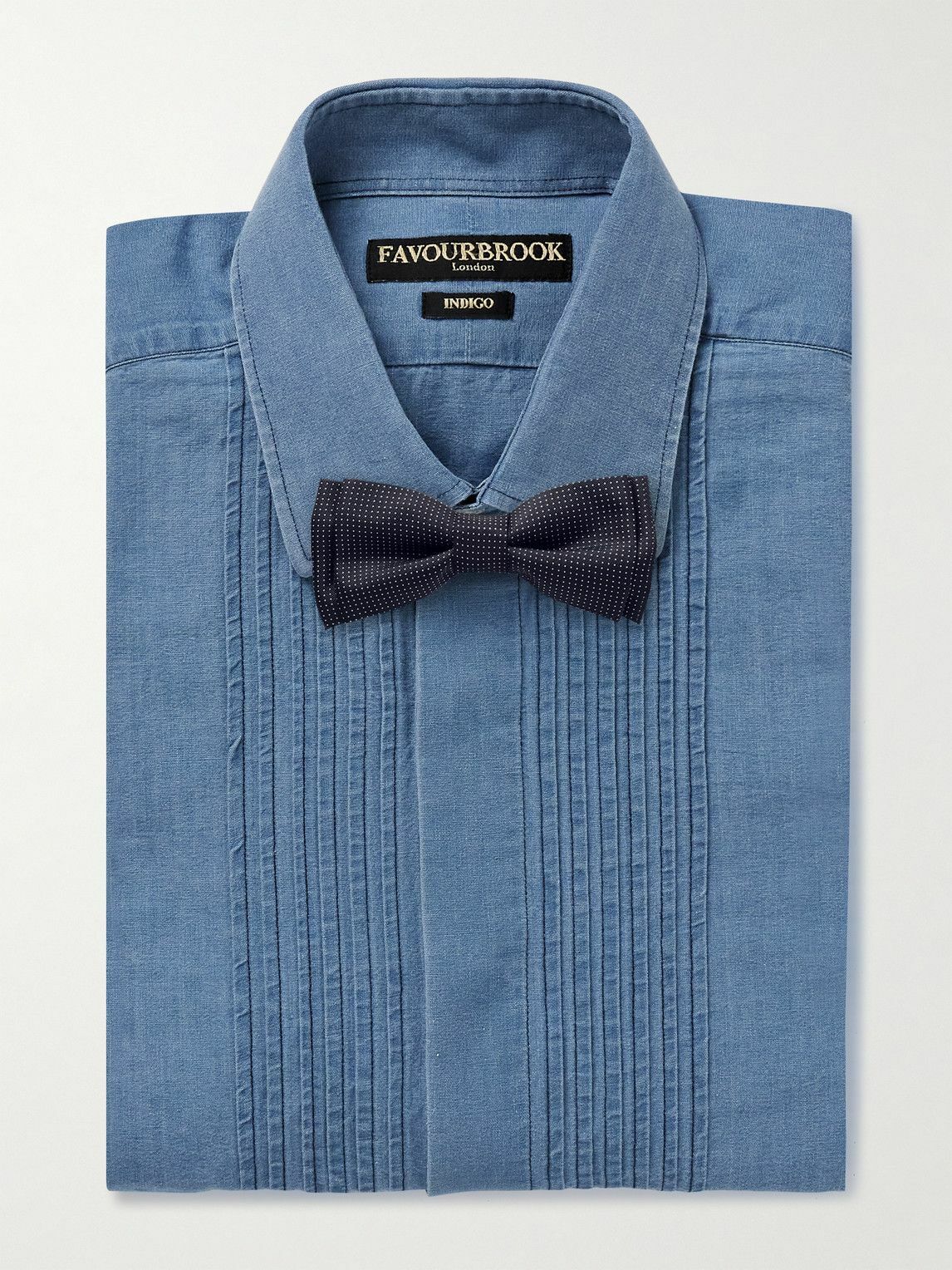 Favourbrook - Bib-Front Cotton-Chambray Shirt - Blue