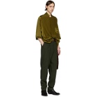 Haider Ackermann Green High-Waist Trousers