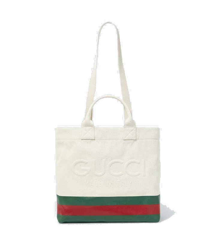 Photo: Gucci Logo canvas tote bag