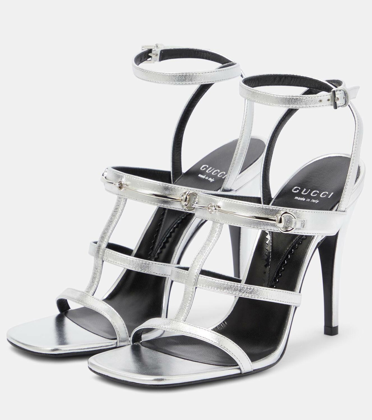 Gucci Horsebit metallic leather sandals Gucci