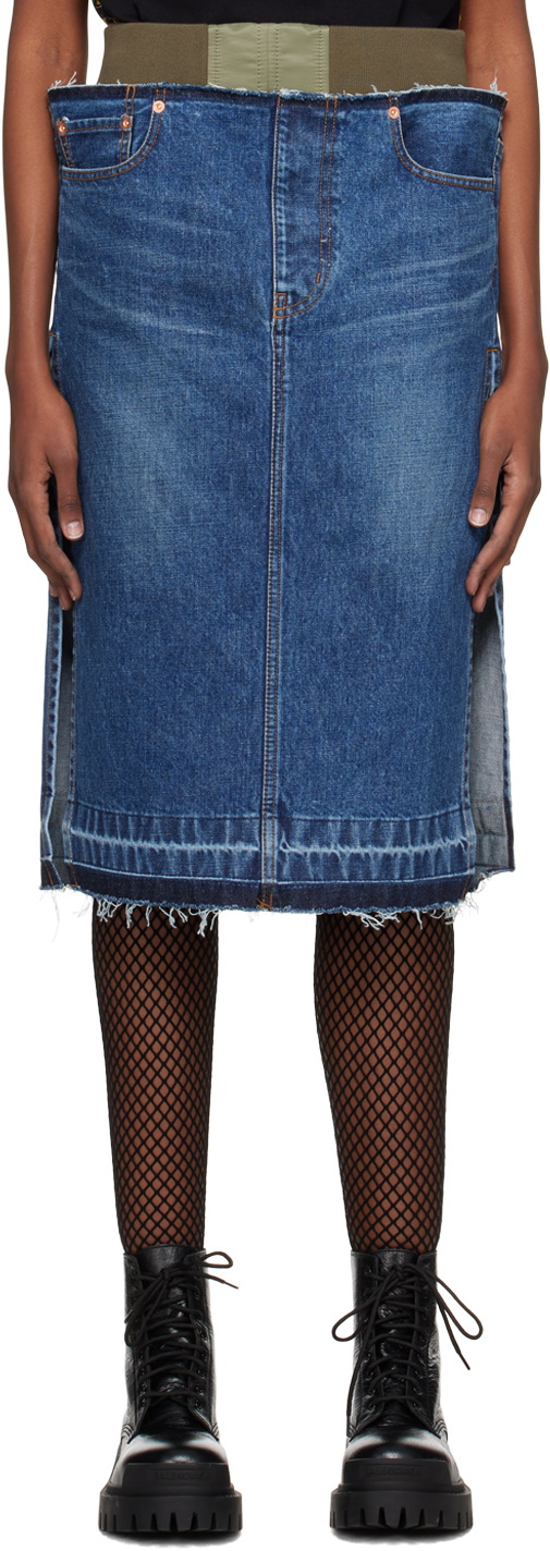 【送料&関税込】Sacai Blue Denim Skirt Denim Skirt | sacai Official Store サカイ オフィシャル