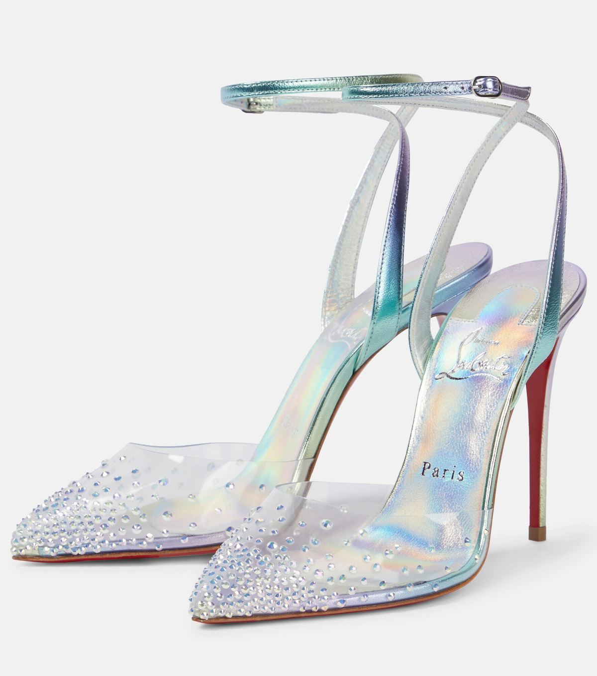 Christian Louboutin Spikaqueen 100 Crystal Embellished