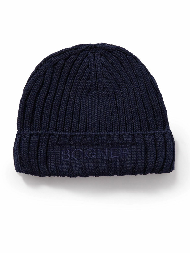 Photo: Bogner - Conrad Logo-Embroidered Ribbed Virgin Wool-Blend Beanie