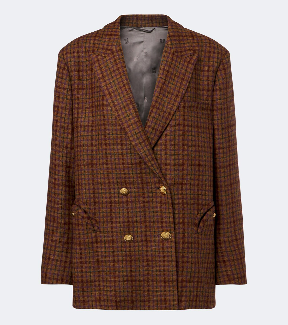 Blazé Milano Nightbreak checked virgin wool blazer