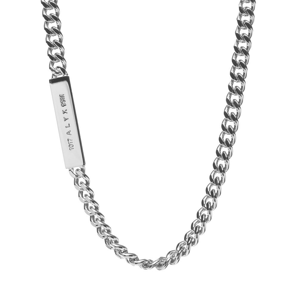 1017 ALYX 9SM Men's Thinner ID Necklace in Silver 1017 ALYX 9SM