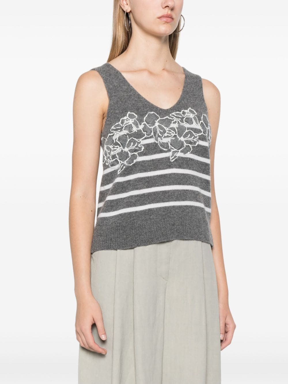 ERMANNO - Wool Striped Top