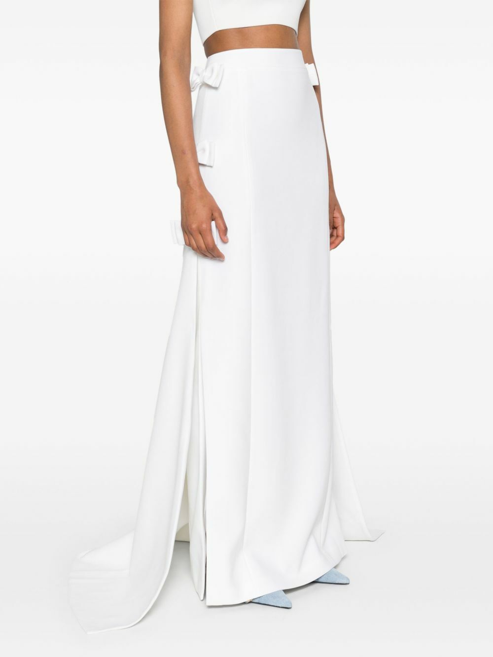 Huishan Zhang White Sabina Floor-Length Skirt