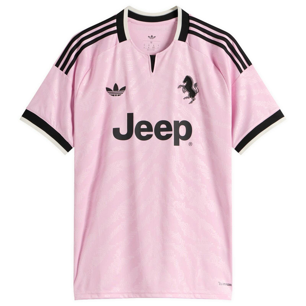 Adidas Men's Juventus FC Away Jersey in True Pink/Black