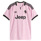 Adidas Men's Juventus FC Away Jersey in True Pink/Black
