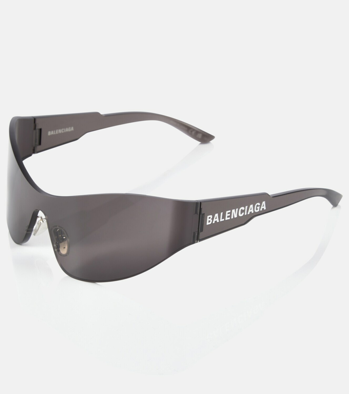 サングラス Balenciaga Grey Nylon Mono Square Sunglasses Balenciaga Gray Mono Cat 2.0 Sunglasses Balenciaga