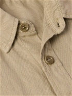 Aspesi - Button-Down Collar Hemp Shirt - Neutrals