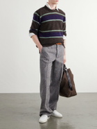 Oliver Spencer - Blenheim Striped Wool-Blend Sweater - Brown