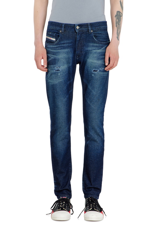 Photo: Diesel Slim Jeans Regular Waist 2019 D-Strukt, Dark blue, Zip fly