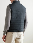 Brunello Cucinelli - Slim-Fit Quilted Nylon Down Gilet - Blue