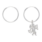 Georgia Kemball Silver Cupid Hoop Earrings