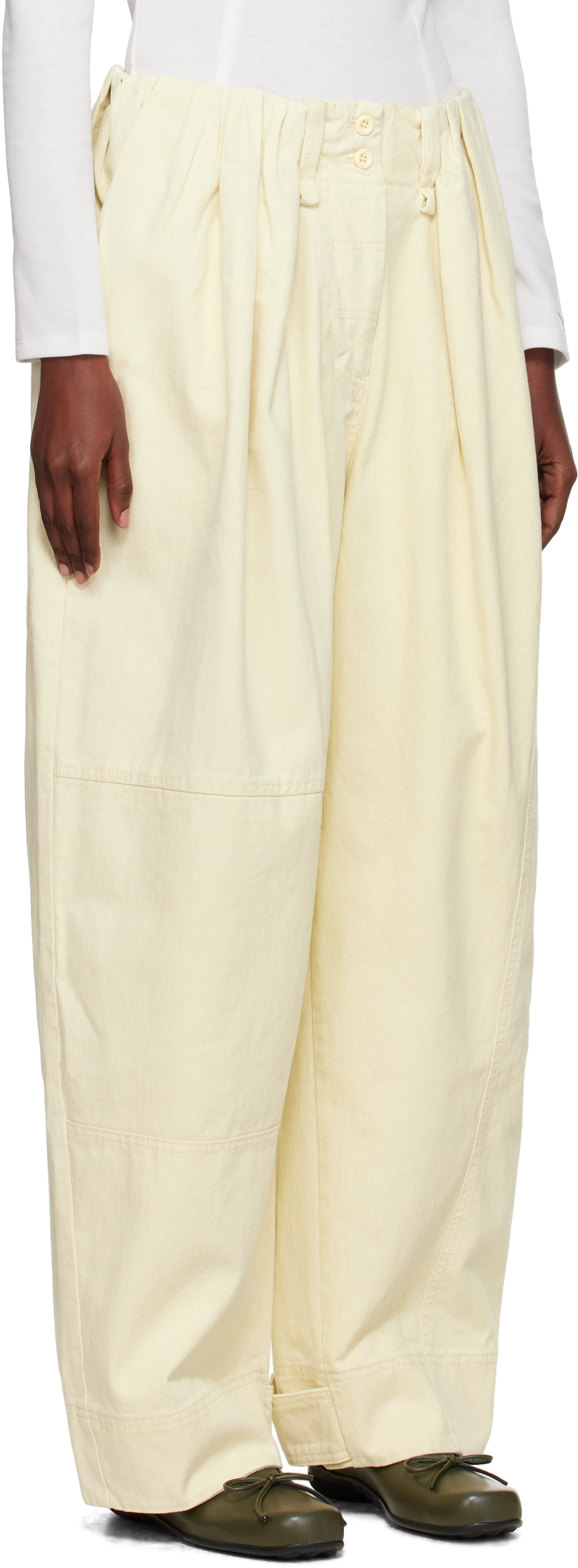 OPEN YY Yellow Full Gather Trousers