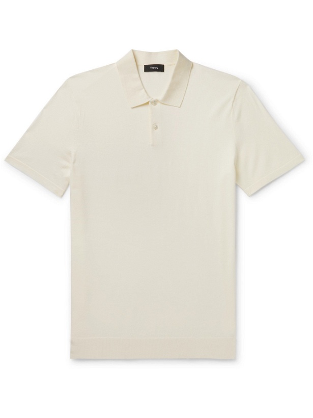 Photo: THEORY - Knitted Polo Shirt - Neutrals