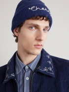 Cherry Los Angeles - Logo-Embroidered Ribbed Cashmere Beanie