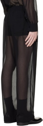 LGN Louis Gabriel Nouchi Black Jogging Large Transparent Trousers