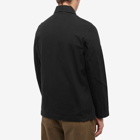 Universal Works Men's Nebraska Brushed Cotton Bakers Chore jacket in Black