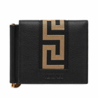 Versace Men's Greek Band Billfold Wallet in Black/Gold