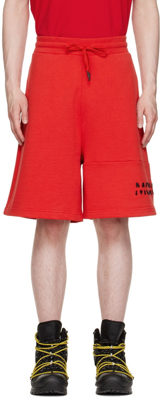 Photo: Moncler Red Cotton Shorts