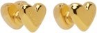 AMBUSH Gold Heart Earrings