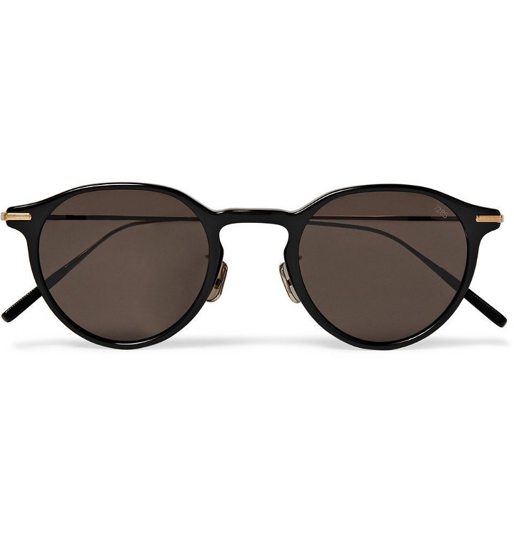 Photo: Eyevan 7285 - Round-Frame Acetate and Gold-Tone Sunglasses - Men - Black