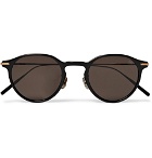 Eyevan 7285 - Round-Frame Acetate and Gold-Tone Sunglasses - Men - Black