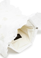 Simone Rocha Pillowcase Embroidered Padded Clutch - White - One Size