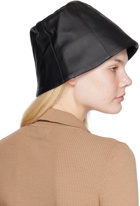 LOW CLASSIC SSENSE Exclusive Black Faux-Leather Bucket Hat