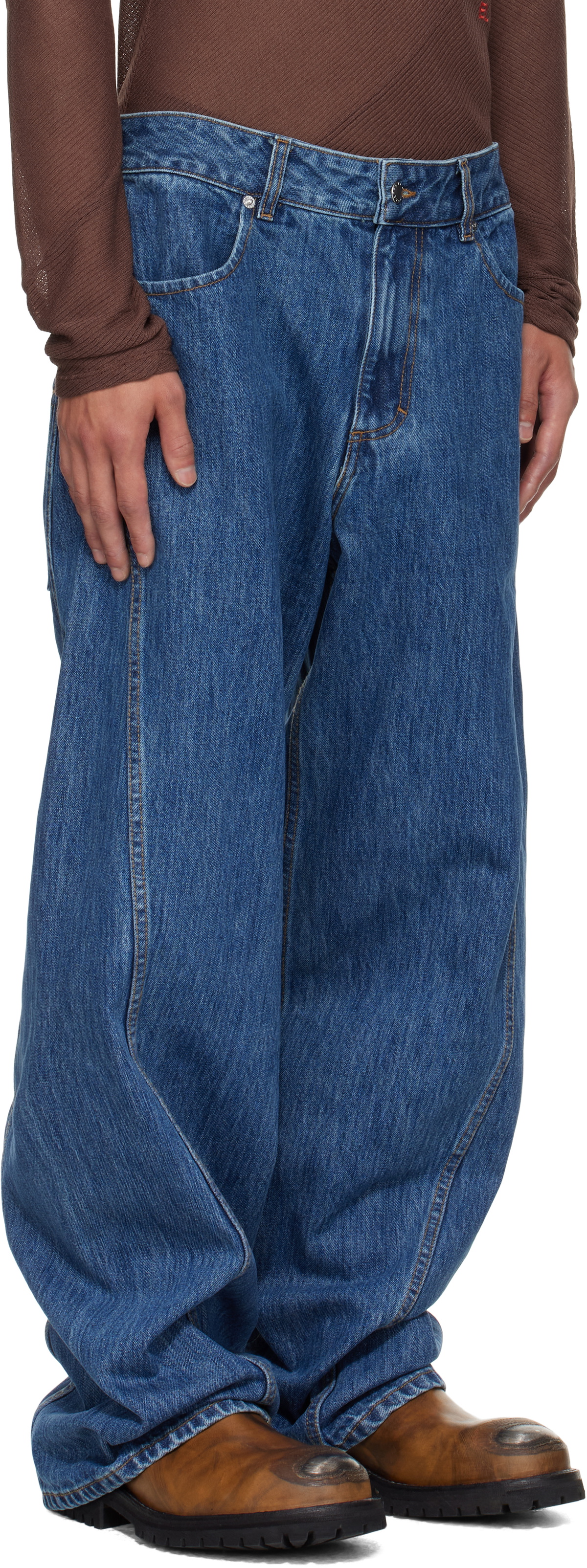 Eckhaus Latta Blue Bend Jeans