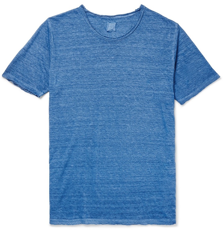 Photo: 120% - Slub Linen T-Shirt - Blue