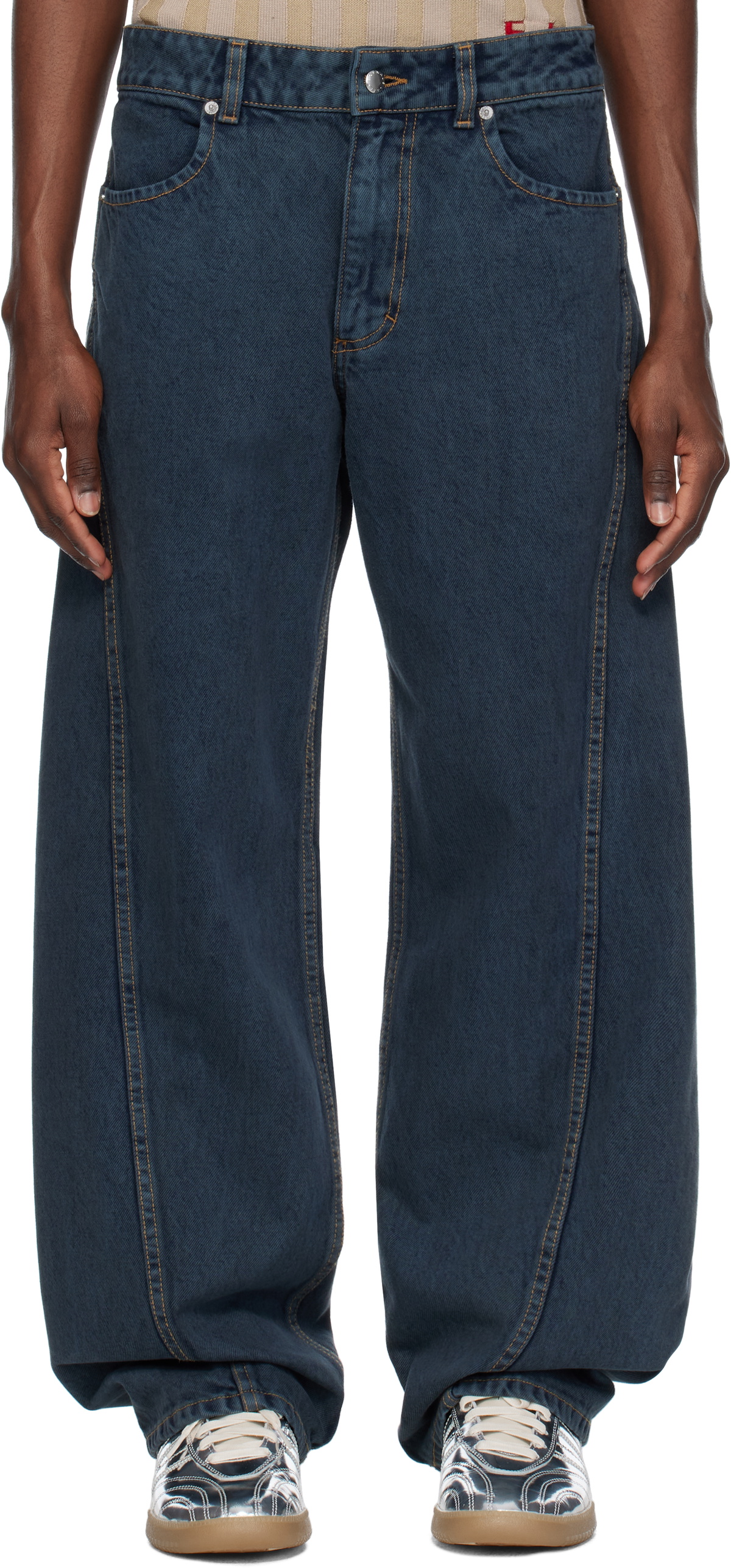 Eckhaus Latta Blue Bend Jeans