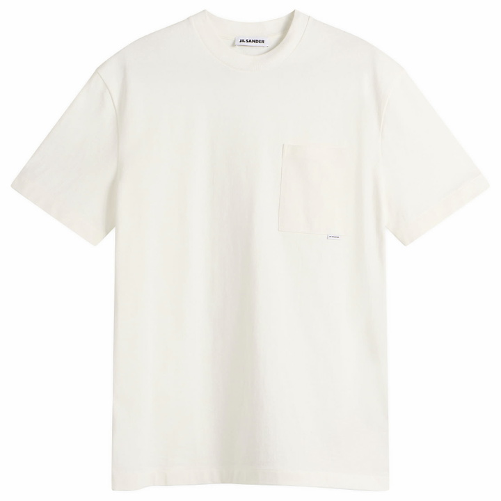 Photo: Jil Sander Men's JIL Logo T-Shirt in Optic White