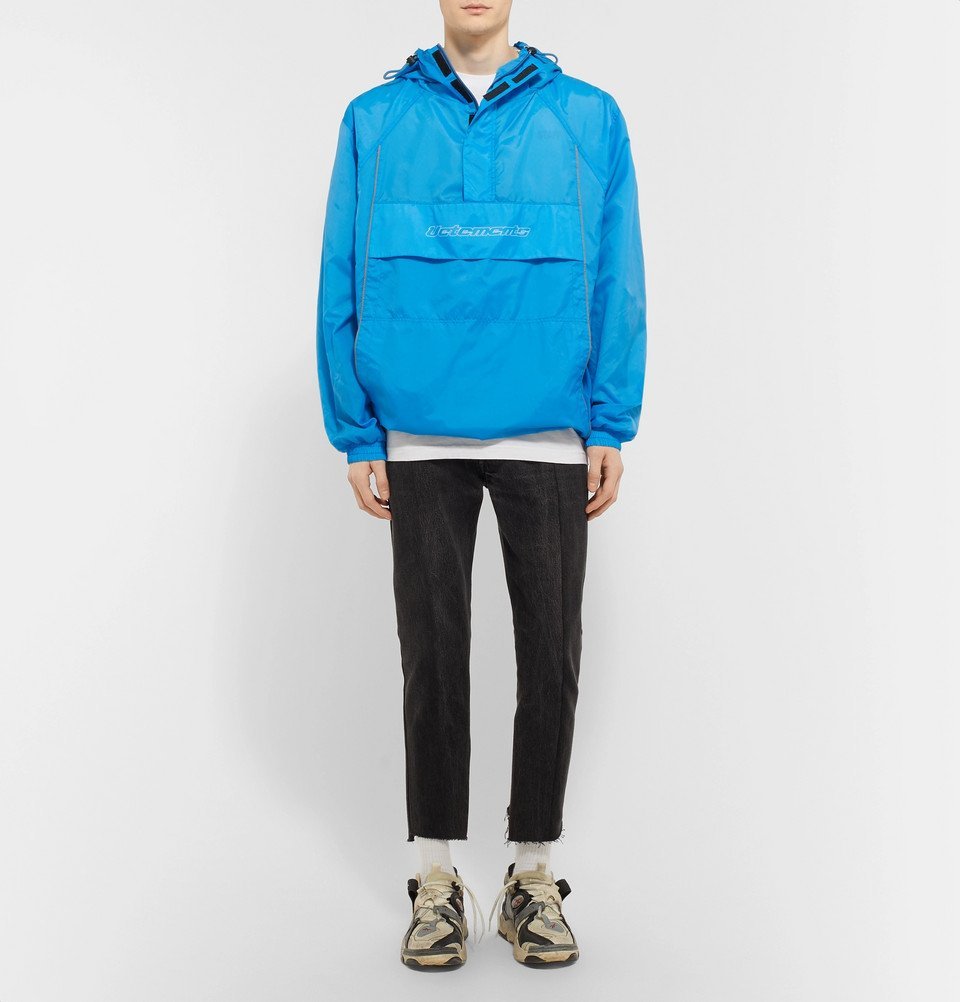 Vetements - Printed Shell Half-Zip Jacket - Men - Blue Vetements