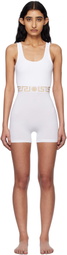 Versace Underwear White Greca Border Jumpsuit
