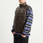 thisisneverthat Men's PERTEX Light Down Vest in Brown Black