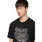 Kenzo Black Blanket Stitch Tiger T-Shirt