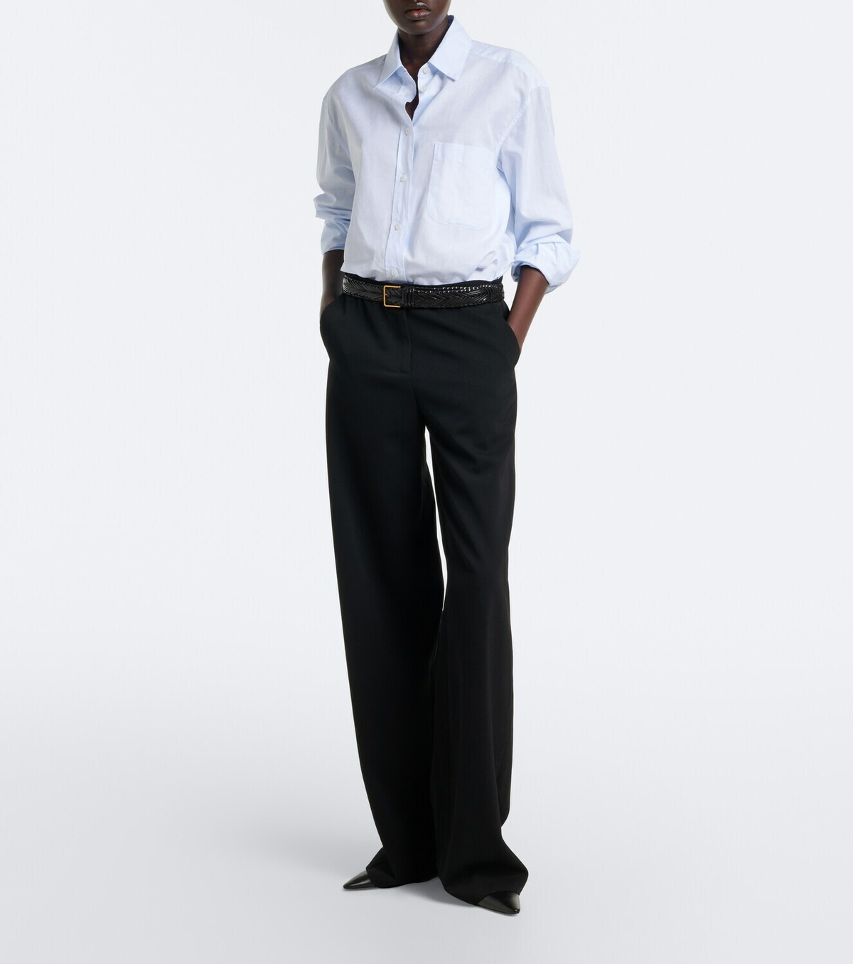 The Row Gavina cotton chambray shirt
